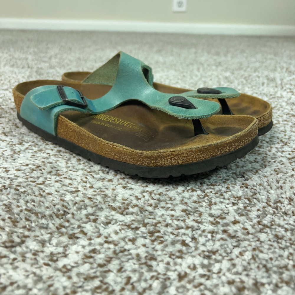 Birkenstock Sandals Womens 40 / 9 Blue Casual Gizeh Buckle Thong Slides Shoes